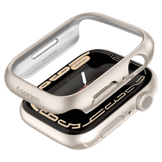 Spigen Apple Watch 7 (41mm), Műanyag védőkeret, szíj nélkül, Thin Fit, arany (114274)