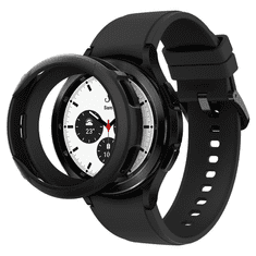 Spigen Samsung Galaxy Watch 4 Classic (46mm) SM-R890, Szilikon védőkeret, közepesen ütésálló, Liquid Air, fekete (112817)