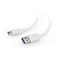Gembird Cablexpert USB 3.0 AM --> Type-C (AM/CM) kábel 1m fehér (CCP-USB3-AMCM-1M-W) (CCP-USB3-AMCM-1M-W)