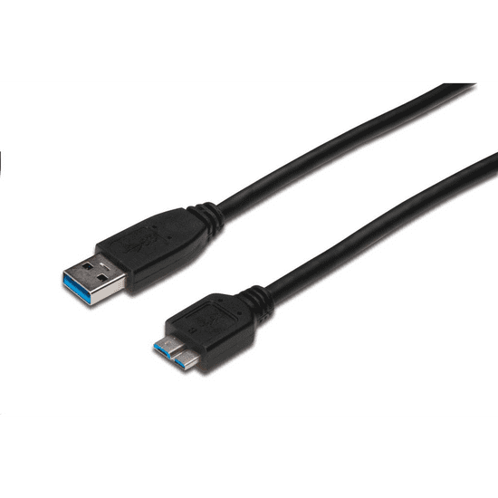 Assmann USB A -> Micro USB B összekötő kábel 0.25m (AK-300117-003-S) (AK-300117-003-S)
