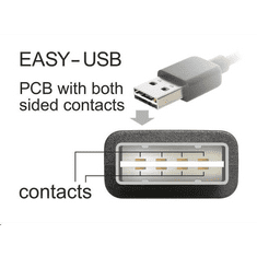 83844 EASY USB 2.0 Type-A (male) - Micro Type-B (male) kábel 1m fekete (83844)