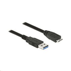 DELOCK 85071 USB 3.0 Type-A > USB 3.0 Type Micro-B kábel, 0.5m, fekete (85071)
