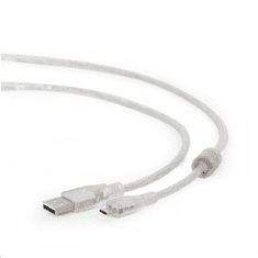Gembird Gembird Cablexpert USB 2.0 --> micro-USB 1.8m, átlátszó (CCP-MUSB2-AMBM-6-TR)