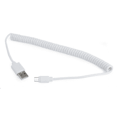 Gembird Gembird Cablexpert USB 2.0 --> micro-USB 1.8m tekercs kábel, fehér (CC-MUSB2C-AMBM-6-W)