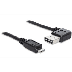DELOCK 83383 EASY-USB 2.0 -A apa hajlított bal / jobb > USB 2.0 micro-B apa kábel, 2 m (83383)