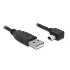 DELOCK 82682 USB 2.0-A male > USB mini-B 5pin male hajlított 2m (82682)