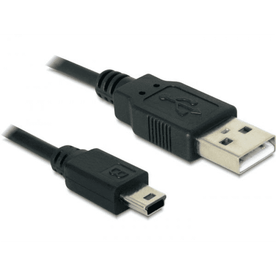 DELOCK DL82396 USB 2.0-A – USB Mini-B 5 tűs 0.70 m (apa / apa) kábel (DL82396)