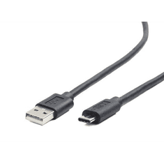 Gembird Cablexpert USB 2.0 AM --> Type-C (USB-C) 1.8m fekete (CCP-USB2-AMCM-6) (CCP-USB2-AMCM-6)