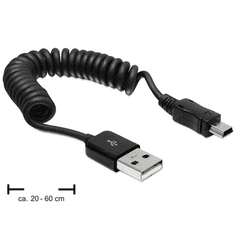 DELOCK 83164 USB 2.0-A anya > USB mini apa spirál kábel (83164)