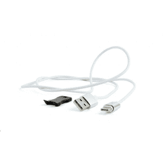 Gembird Cablexpert Magnetic USB Type-C kábel 1m, ezüst (CC-USB2-AMUCMM-1M) (CC-USB2-AMUCMM-1M)