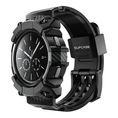 SUPCASE Samsung Galaxy Watch 4 / 5 (44mm) SM-R870 / R915F, Műanyag + szilikon védőkeret, közepesen ütésálló, Unicorn Beetle Pro, fekete (RS122701)