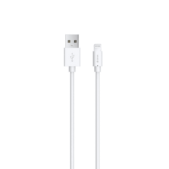 Devia USB töltőkábel, Lightning, 100 cm, fehér (42125)
