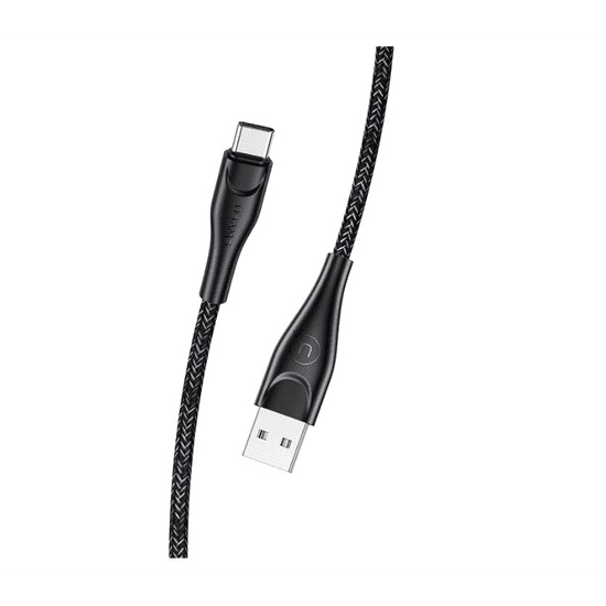 USAMS SJ395USB01 USB-C adat és töltőkábel fekete (1324430) (SJ395USB01)