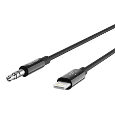 Belkin 3.5mm audio kábel Lightning csatlakozóval 1,8m fekete (AV10172bt06-BLK) (AV10172bt06-BLK)