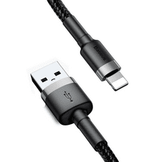 BASEUS Cafule USB-Lightning töltőkábel 1m szürke-fekete (CALKLF-BG1) (CALKLF-BG1)
