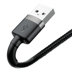 BASEUS Cafule USB-Lightning töltőkábel 1m szürke-fekete (CALKLF-BG1) (CALKLF-BG1)