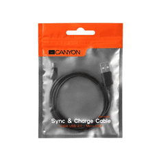 Canyon CNE-USBM1B Micro USB - USB 2.0 adat/töltőkábel 1m fekete (CNE-USBM1B)