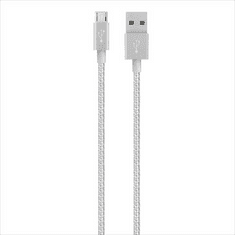 Belkin MIXIT Metallic Micro-USB - USB adat/töltőkábel 1.2m ezüst (F2CU021bt04-SLV) (F2CU021bt04-SLV)