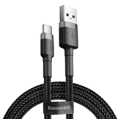 BASEUS Cafule USB-A - USB-C töltőkábel 1m szürke-fekete (CATKLF-BG1) (CATKLF-BG1)
