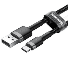 Baseus Cafule USB-USB-C töltőkábel 2A, 2m, szürke-fekete (CATKLF-CG1)