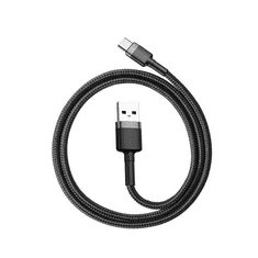 BASEUS Cafule USB-USB-C töltőkábel 3A, 0.5m, szürke-fekete (CATKLF-AG1) (CATKLF-AG1)