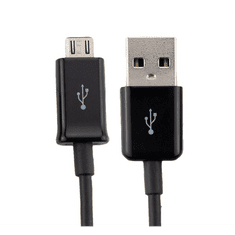 SAMSUNG adatkábel és töltő (USB - microUSB, 100cm) FEKETE (ECB-DU5AB) (ECB-DU5AB)