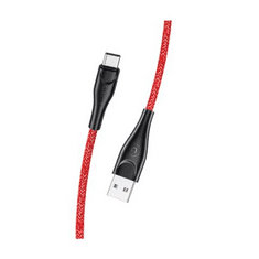USAMS SJ392USB02 USB-C töltő és adat kábel piros (1323994) (SJ392USB02)