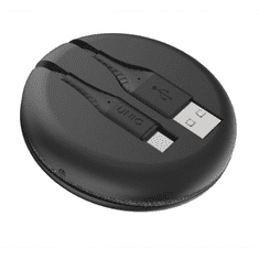 UNIQ Halo USB-A - USB-C adatkábel 1,2m fekete (44918) (U44918)