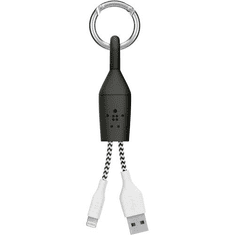 Belkin MIXIT Lightning-USB Clip adat/töltőkábel-kulcstartó fekete (F8J173bt06INBLK) (F8J173bt06INBLK)