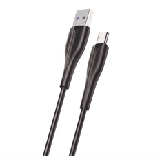 USAMS adatkábel és töltő (USB - Type-C, gyorstöltés támogatás, 100cm, törésgátló) FEKETE (SJ376_B) (SJ376_B)