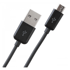 gigapack Adatkábel és töltő (USB - microUSB, gyors adatátvitel, 300cm) FEKETE (5996457659807)