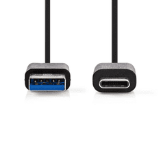 Nedis CCGP61600BK10 USB-C - USB-A töltő- és szinkronkábel 1m fekete (CCGP61600BK10)