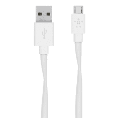 Belkin MIXIT Micro-USB - USB-A lapos adat/töltőkábel 15cm fehér (F2CU046bt06-WHT) (F2CU046bt06-WHT)