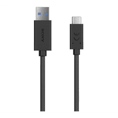 SONY adatkábel és töltő (USB - Type-C, gyorstöltés támogatás, 100cm) FEKETE (UCB-30_B) (UCB-30_B)