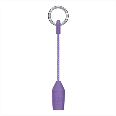 Belkin MIXIT Lightning-USB Clip adat/töltőkábel-kulcstartó lila (F8J173bt06INPUR) (F8J173bt06INPUR)