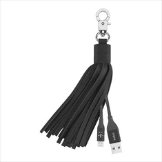 Belkin MIXIT Lightning-USB adat/töltőkábel-kulcstartó fekete (F8J174bt06INBLK) (F8J174bt06INBLK)