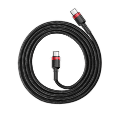 Cafule USB-C – USB-C PD 2.0 QC 3.0 kábel 1m fekete-piros (CATKLF-G91) (CATKLF-G91)