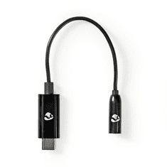 Nedis CCBW65950BK015 USB-C apa - 3,5 mm anya adapter 15cm fekete dobozos (CCBW65950BK015)