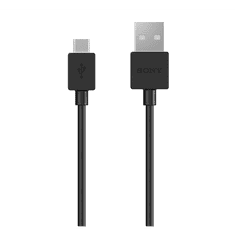 SONY adatkábel és töltő (USB - Type-C, gyorstöltés támogatás, 100cm) FEKETE (UCB-20_B) (UCB-20_B)