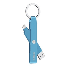 Belkin MIXIT Lightning-USB adat/töltőkábel-kulcstartó kék (F8J172btBLU) (F8J172btBLU)