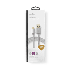 Nedis CCTB61600AL10 USB-C - USB-A töltő- és szinkronkábel 1m ezüst (CCTB61600AL10)