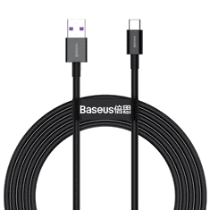 BASEUS Superior USB-A - USB-C kábel 66W 2m fekete (CATYS-A01) (CATYS-A01)