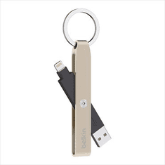 Belkin MIXIT Lightning-USB adat/töltőkábel-kulcstartó arany (F8J172btGLD) (F8J172btGLD)