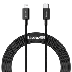 BASEUS Superior USB-C - Lightning töltőkábel 2 m fekete (CATLYS-C01) (CATLYS-C01)