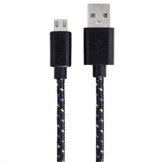 Hama 20074 Micro USB szövet adatkábel 1m fekete (20074)