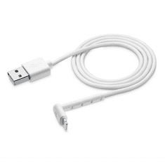 CellularLine STAND adatátvitel kábel és töltő (USB - lightning 8pin, gyorstöltés támogatás, 120cm, 90 fokos, MFI) FEHÉR (USBDATASTANMFI1MW) (USBDATASTANMFI1MW)