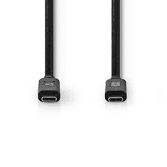 Nedis CCGW64700BK20 USB-C 3.1 töltő- és szinkronkábel 2m fekete (CCGW64700BK20)