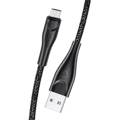 USAMS SJ396USB01 Micro-USB adat és töltő kábel 2m, fekete (1324422) (6958444983561)