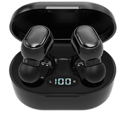 MXM E6S vezeték nélküli fülhallgató Bluetooth 5.0-el és újratölthető tokkal Fekete