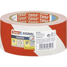 Tesa Veszély jelző szalag (H x Sz) 66 m x 50 mm, piros, fehér 58131-00-00 TESA, tartalom: 1 tekercs (58131-00-00)
